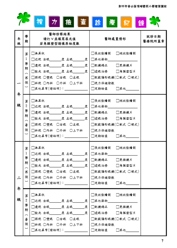 視力紀錄